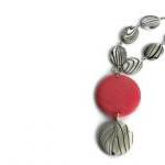 Pink Necklace with Black an..