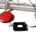 Chunky necklace in red, bla..