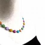 Rainbow necklace with lake ..