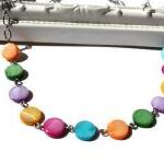 Rainbow necklace with lake ..