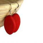 Wood Earrings With Bright ..