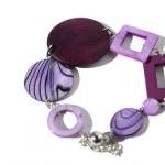 Purple chunky bracelet with..