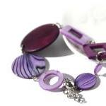 Purple chunky bracelet with..