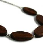 Brown chunky bead necklace...