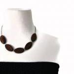 Brown chunky bead necklace...