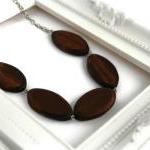 Brown chunky bead necklace...