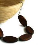 Brown chunky bead necklace...