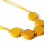 Yellow Necklace with Resin ..