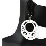 Big White Wood Earrings in ..