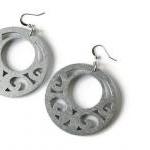 Boho Earrings, Silver Tone..