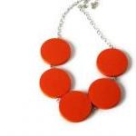 Tango Orange Chunky Necklac..